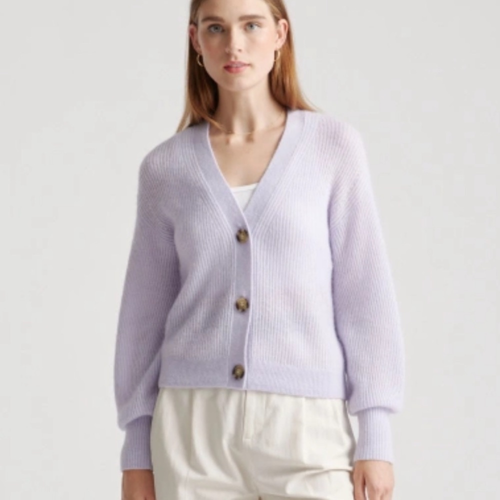 Quince Baby Alpaca-Wool Cropped Cardigan